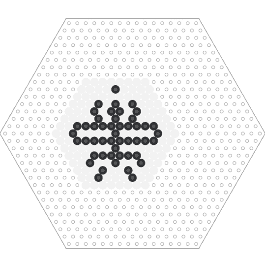 Hive Board Game Piece: White Mosquito Add-on - black,white
