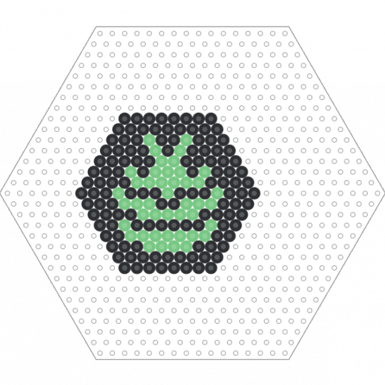 Hive Board Game Piece: Black Pillbug Add-on - black,teal