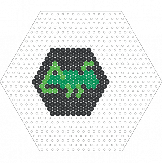 Hive Board Game Piece: Black Locust - green,black