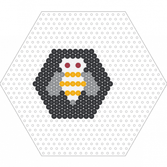 Hive Board Game Piece: Black Bee - black,gray