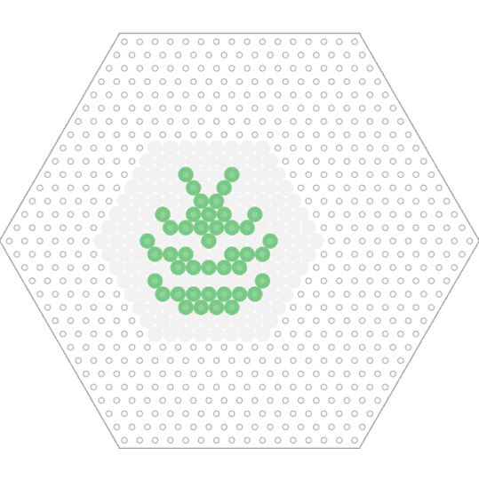 Hive Board Game Piece: White Pillbug Add-on - white,teal