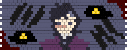 Genya Shinazugawa peyote stitch cuff pattern - purple