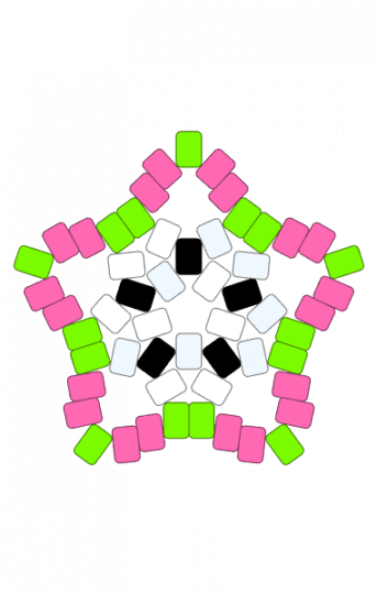 dragon fruit star - food, green, pink
