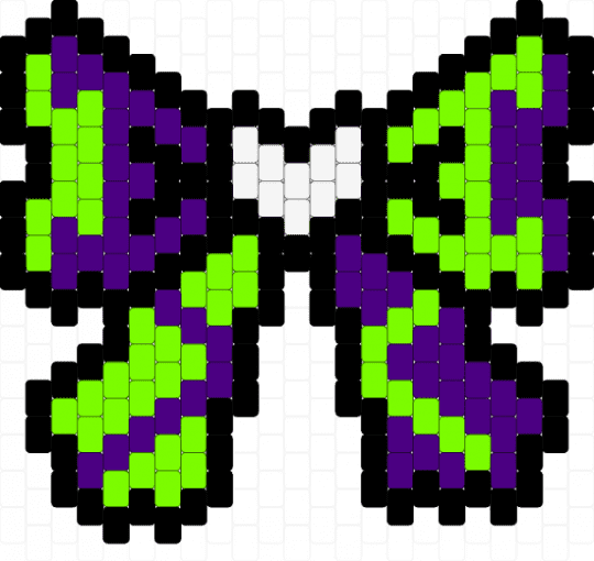 Cute bow! - green, purple