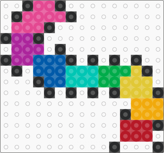 Rainbow Millipede - pink,blue,yellow
