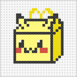 Pikachu happy meal - pikachu,happy meal,mcdonald's,pokemon,mashup,character,fast food,box,iconic,yellow