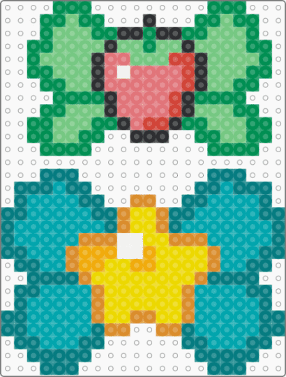 Star and strawberry bow 🎀🍓⭐️ - teal,bow,star,strawberry,cute,silly