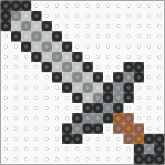Small Minecraft Sword - video game,weapon,gaming,gray,beige,minecraft,minecraft sword,sword