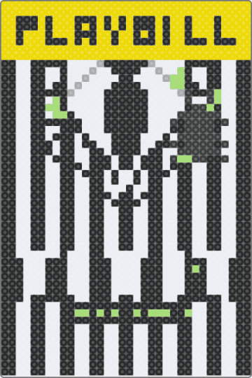 Beetlejuice playbill :) - black,white,yellow