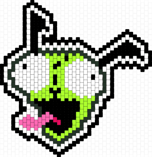 GIR charm - green, white