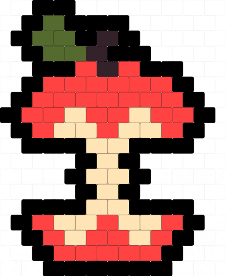 Apple core - red,beige,apple