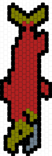 salmon tie (simple) - red