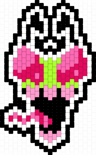 Invader Zim charm - charm, invader zim, pink, red