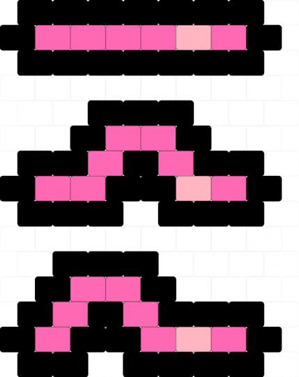 worm charms - pink,black,worm