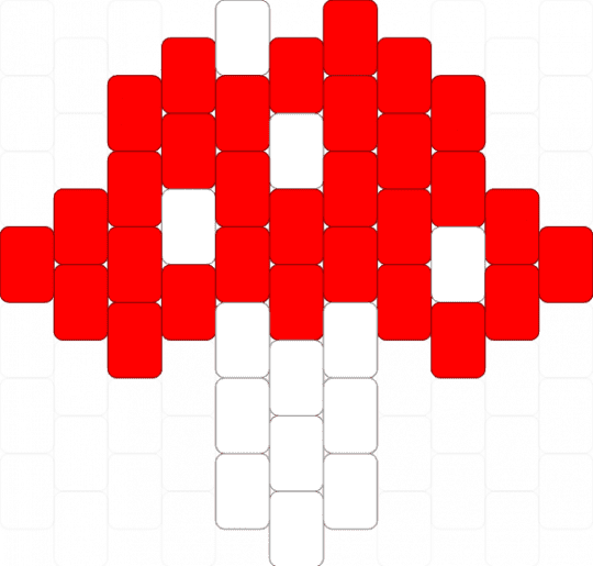 Mushroom - white,red