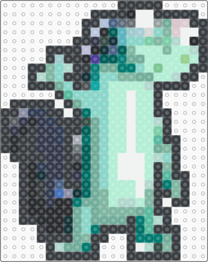 Lizard Perler - light blue,teal