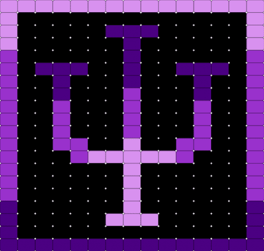 kandi psi symbol - black, greek, pink, psi, psychology, purple