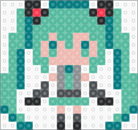 miku v2 keychain - teal,miku,vocaloid,miku v2,keychain,chibi miku,tiny