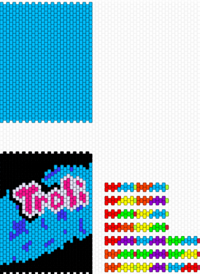 Troli gummy worms - light blue