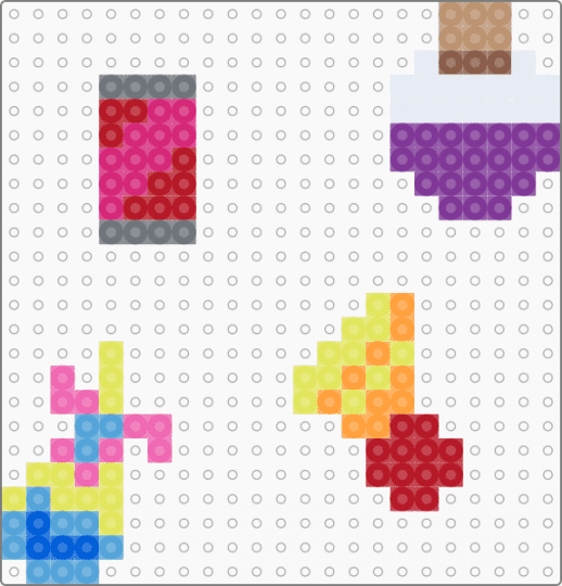 DANDYS world misc - red,pink,yellow