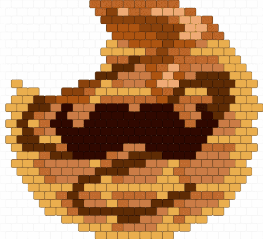 Waffle with a mustache and chaco drizzle - brown, orange
