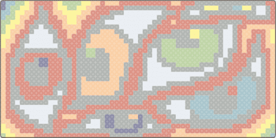 trippy low contrast rainbow eye pattern for wall - beige, cotdlowcontrast, eyes, rainbow, trippy