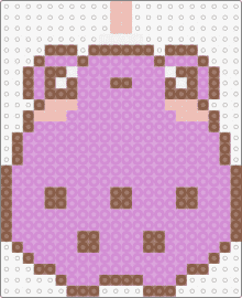 Boba Frog - dive into crafting with this charming fuse bead pattern of a whimsical frog with