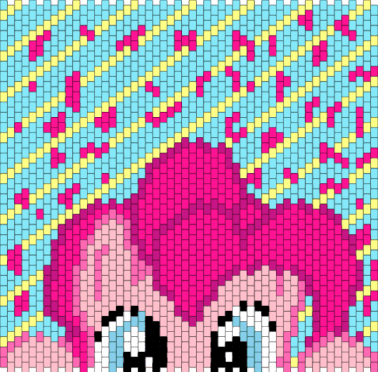 Pinkie panel back - light blue,pink