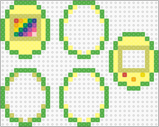DANDY TAMAGOTCHI - green,yellow,dnay,tamagotchi,dandys world,rainbow