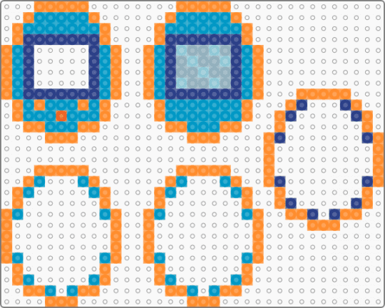 Finn Tamagatchi - orange,light blue,finn,dandys world,blue,fishbowl