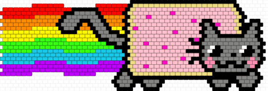 Nyan cat!!! - cat, gray, nyan cat, pink, rainbow, yellow
