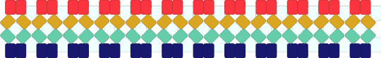 rainbow x cuff - red,orange,teal,purple