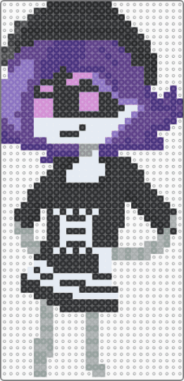 Uzi from murder drones - black,purple,gray,murder drones,uzi,uzi murder drones,glitch