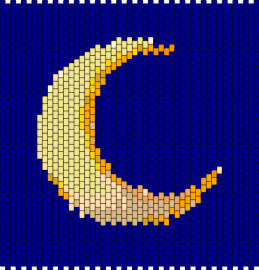 Moon 2 - crescent moon,night,sky,serene,peaceful,dusk,gradient,yellow,blue