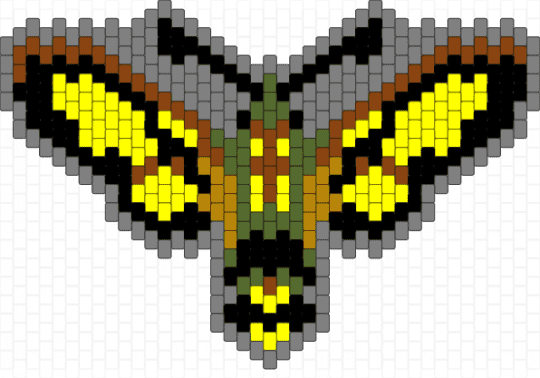 Meadow moth critter - yellow,gray