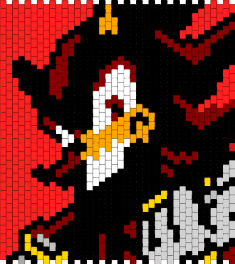 shadow 38x30 - black,red,shadow the hegdog