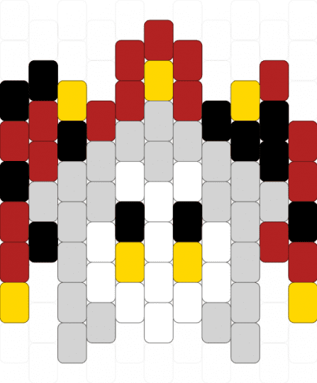 Pierrot - white,red,yellow