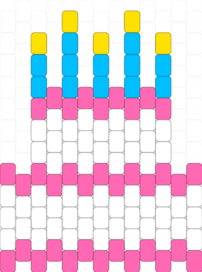 Birthday cake for my bdayyyy!! - blue, charm, food, pink, white, yellow