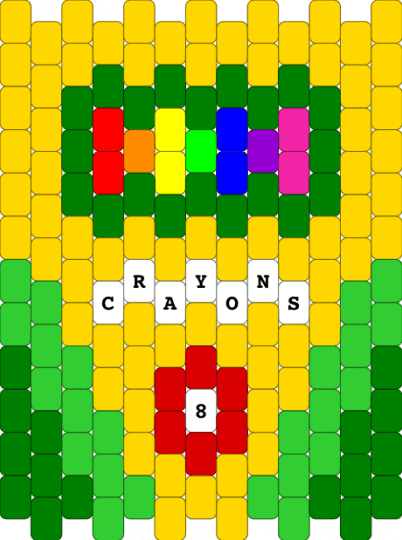 Crayon pack - yellow,green,rainbow,charm,crayon,nostalgic