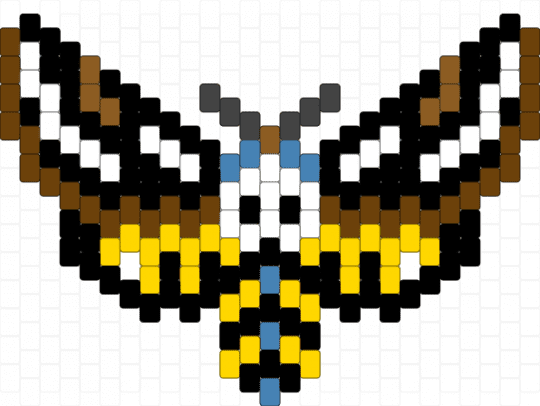 Death head moth charm - black,yellow,brown,moth,bug,nature,skull,charm
