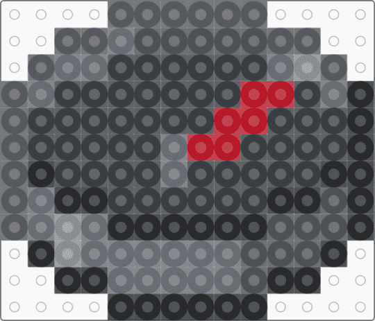 Minecraft compass - black,gray,minecraft,compass,perler,red,scene