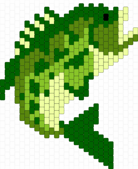 Another bass charm - green,fish,bass,charm