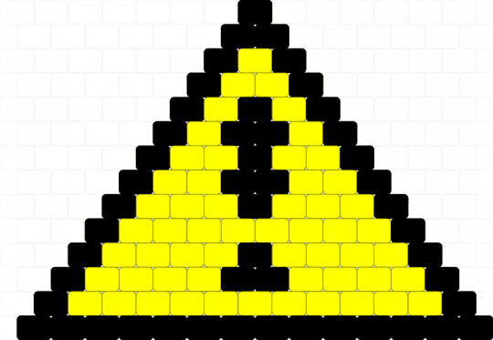 Warning sign - black,yellow,charm,triangle