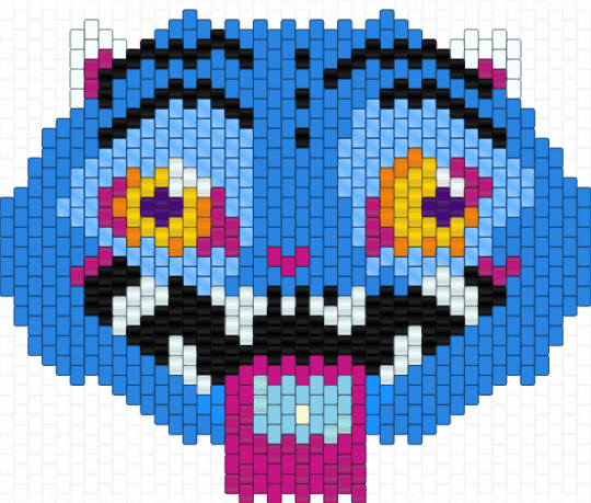 A cute Derpy Tiger from Kpop demon hunters!!!! - blue,light blue