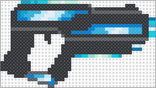 Hyperlaser Gun - black,light blue,gray,gun,laser gun,laser,blue,roblox