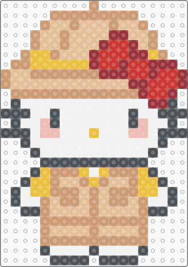 Outback Ranger Kitty - australia, beige, character, charm, cute, hello kitty, kawaii, sanrio, tv show