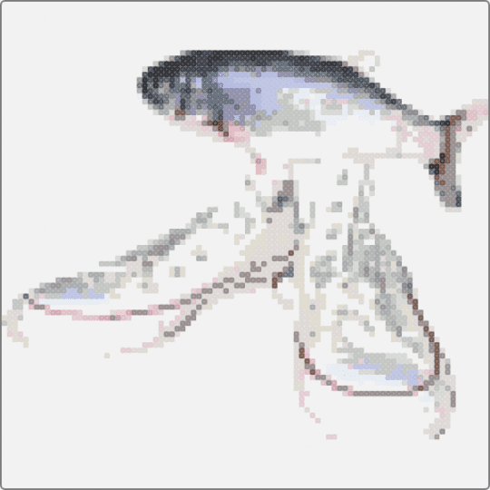 fih fuse bead - white,gray,beige,fuse bead,fuse,fih,fish,meme,funny,silly