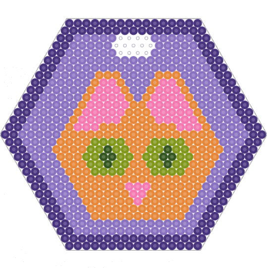 Gigi - blue, orange, purple