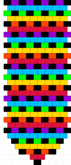 rainbow tie - light blue, red, yellow