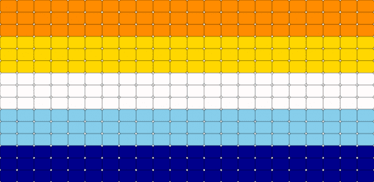 Aroace - light blue, orange, purple, yellow